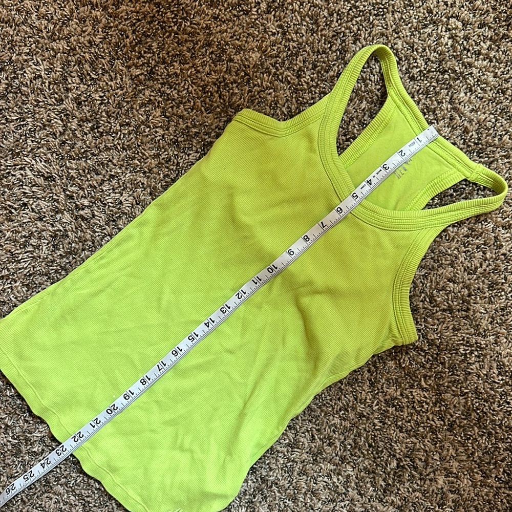 Nike Neon Green Ribbed Tank Top - Picture 5 of 9